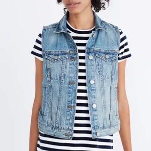 Madewell 100% Cotton Denim Jean Vest